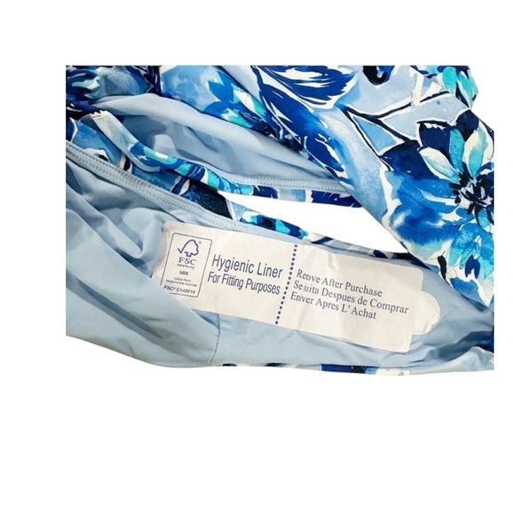 Andie Swim Blue Floral Baia One Piece Swimsuit Size Medium NEW AO205 NEW BLUE - Picture 6 of 12